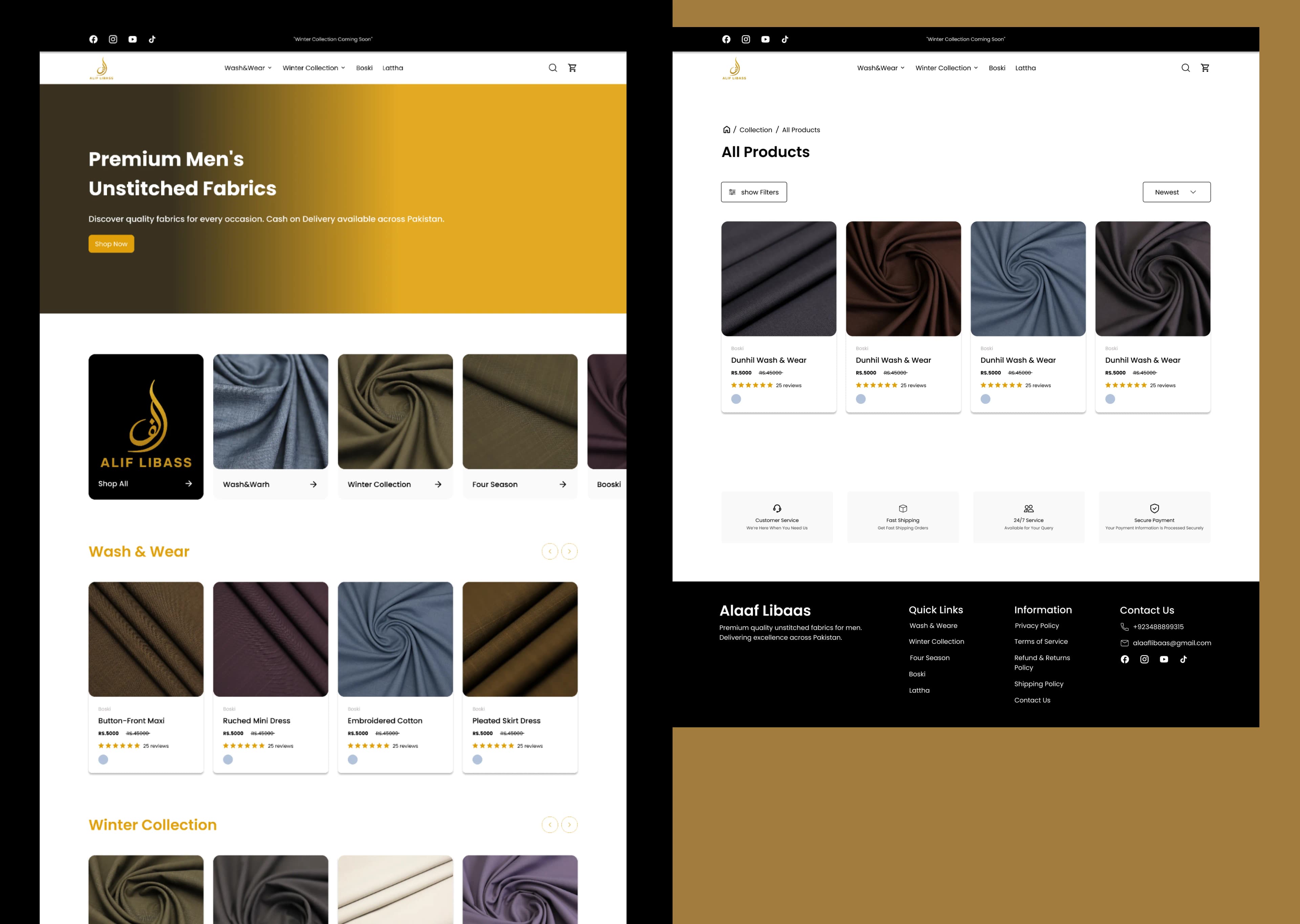 Alaaf Libaas Shopify Store by Technira Solutions