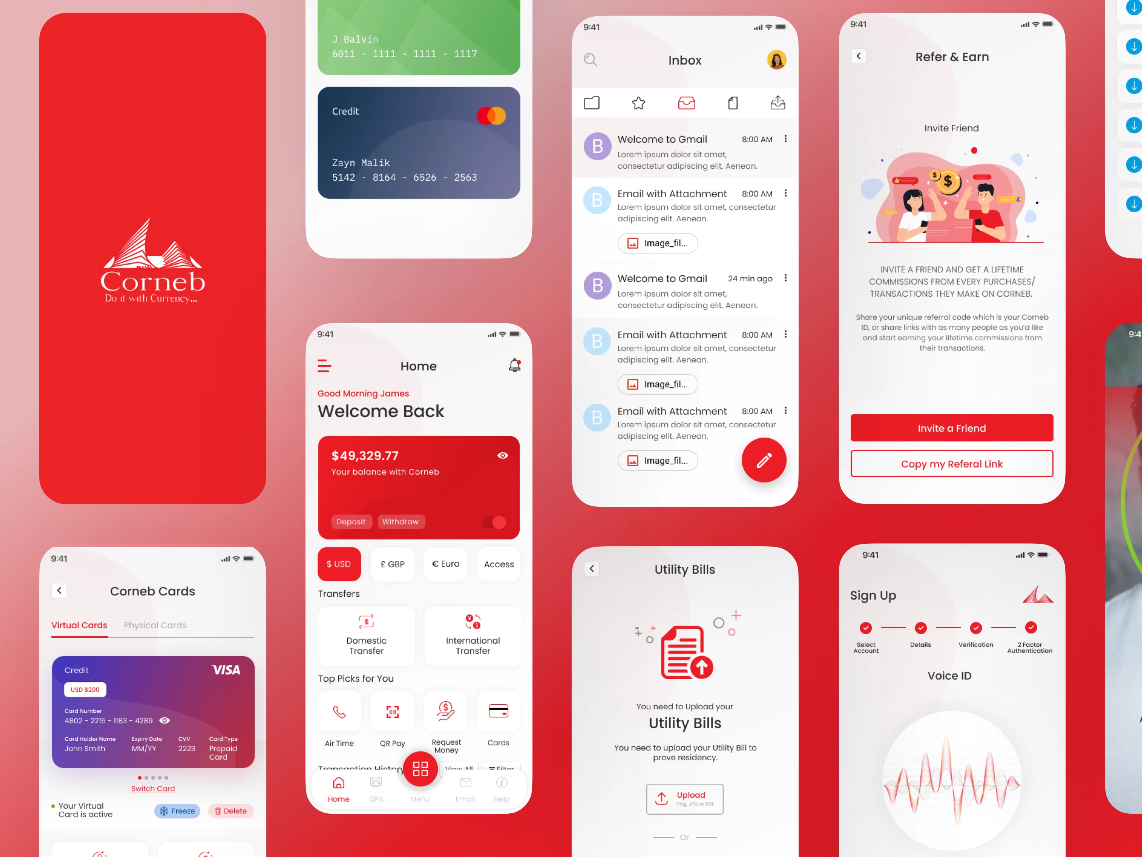 Corneb Fintech Mobile Banking App by Technira Solutions